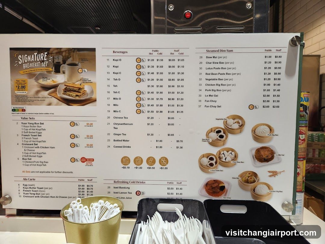 Breakfast Menu Board