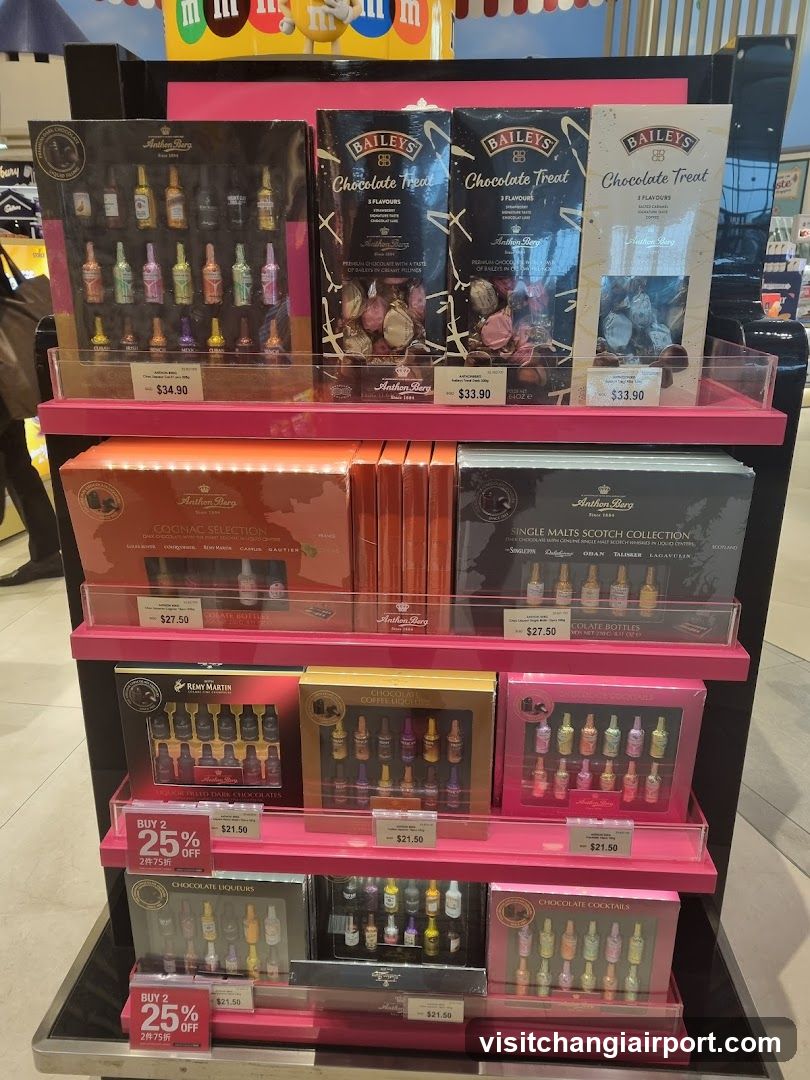 Baileys Chocolate Treat and Scotch Bottles Display