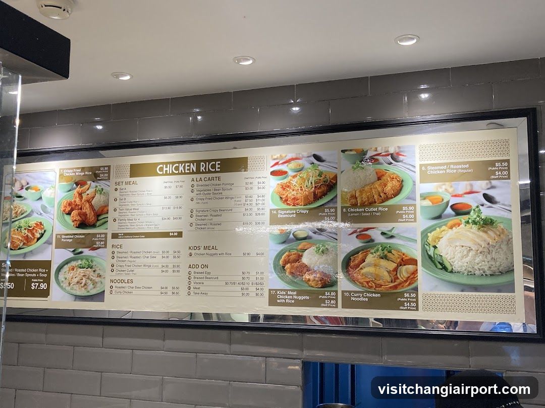 Chicken Rice Menu Board