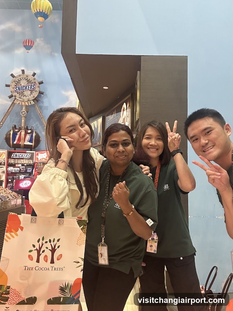 Group photo with staff and customers at The Cocoa Trees