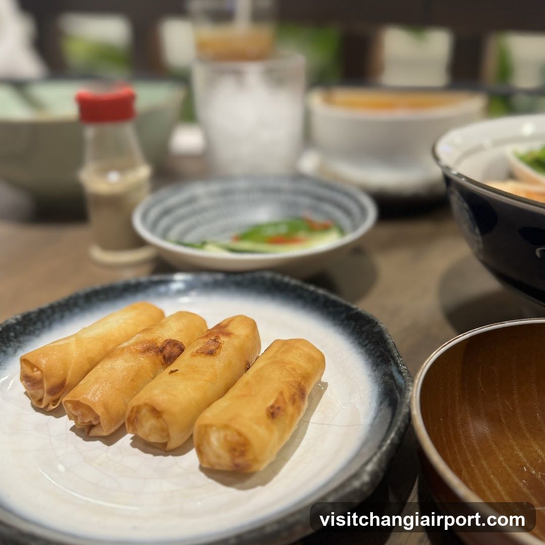 Spring Rolls on a Plate