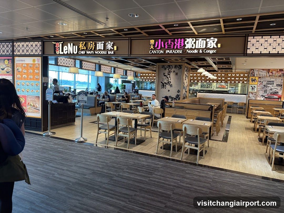 Restaurant Interior with Signage