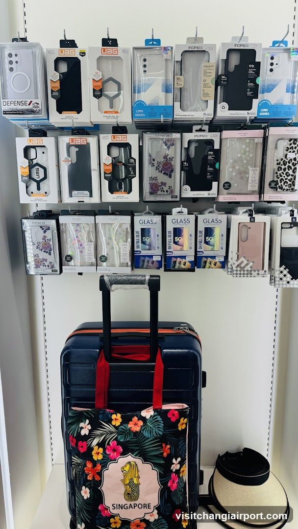 Phone Accessories Display with Luggage