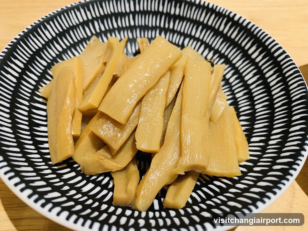Bamboo Shoots in Patterned Bowl