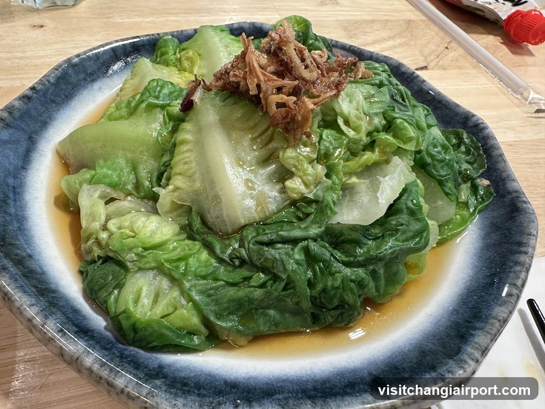 Steamed Chinese Cabbage with Fried Shallots