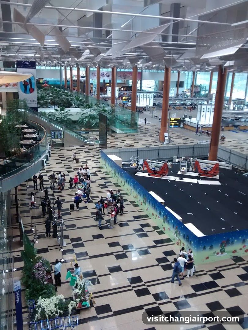 Airport Terminal Interior with Construction Area