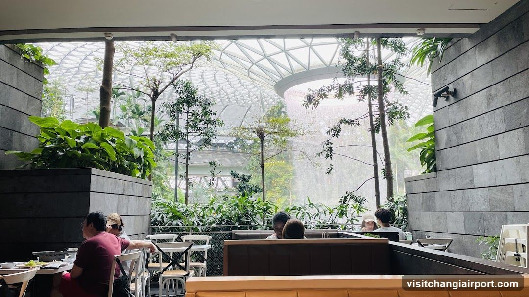 Indoor Dining Area with Greenery