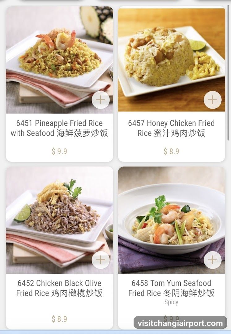 Fried Rice Menu Display