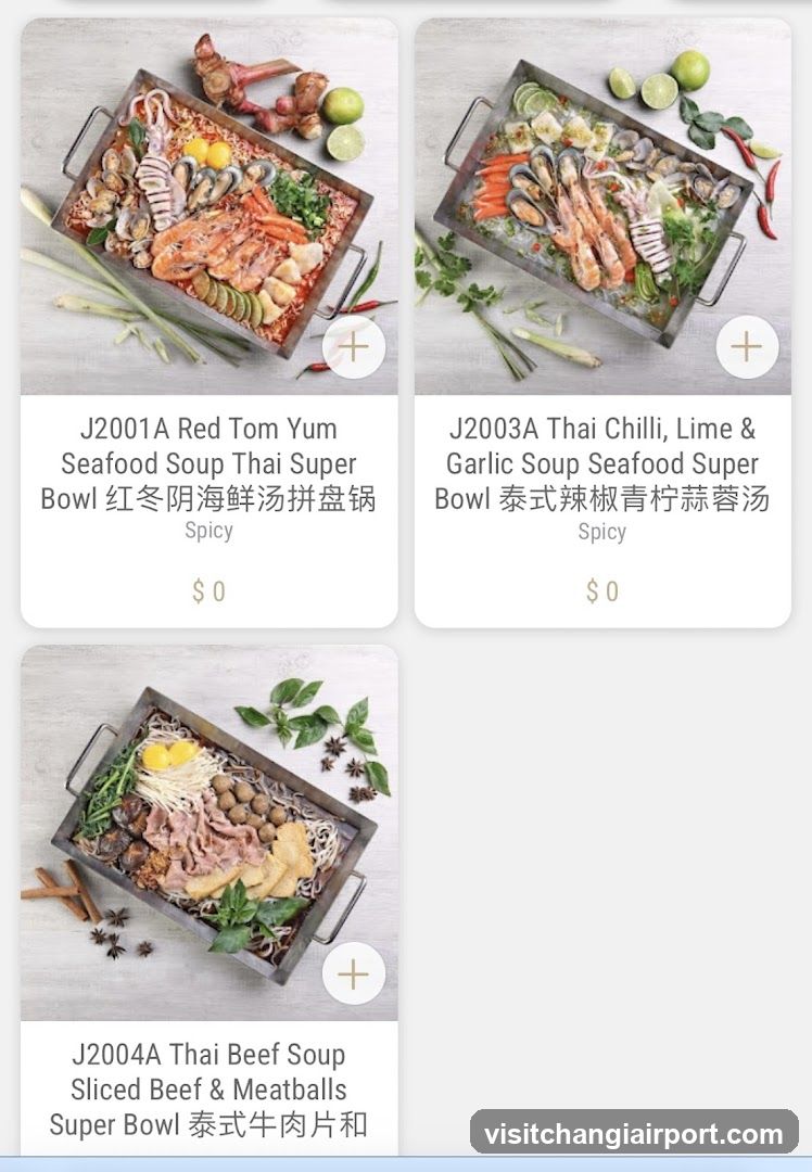 Thai Food Menu Display