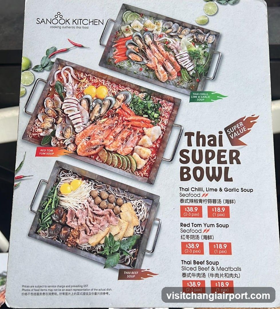 Thai Super Bowl Menu