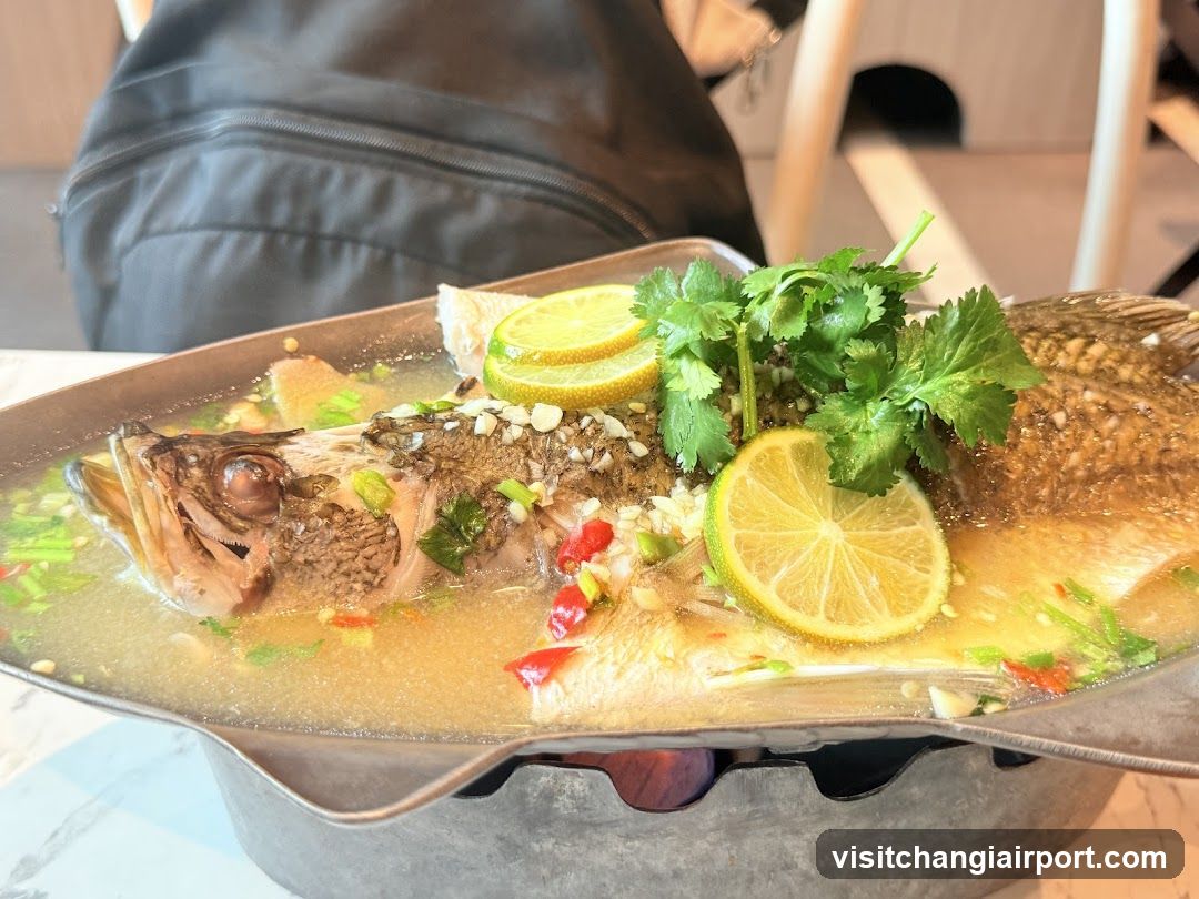 Steamed Fish with Lemon and Cilantro