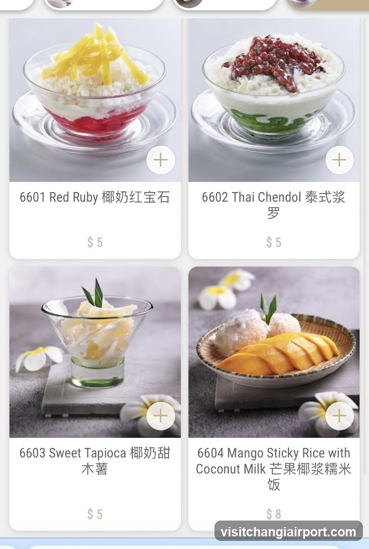 Dessert Menu Display