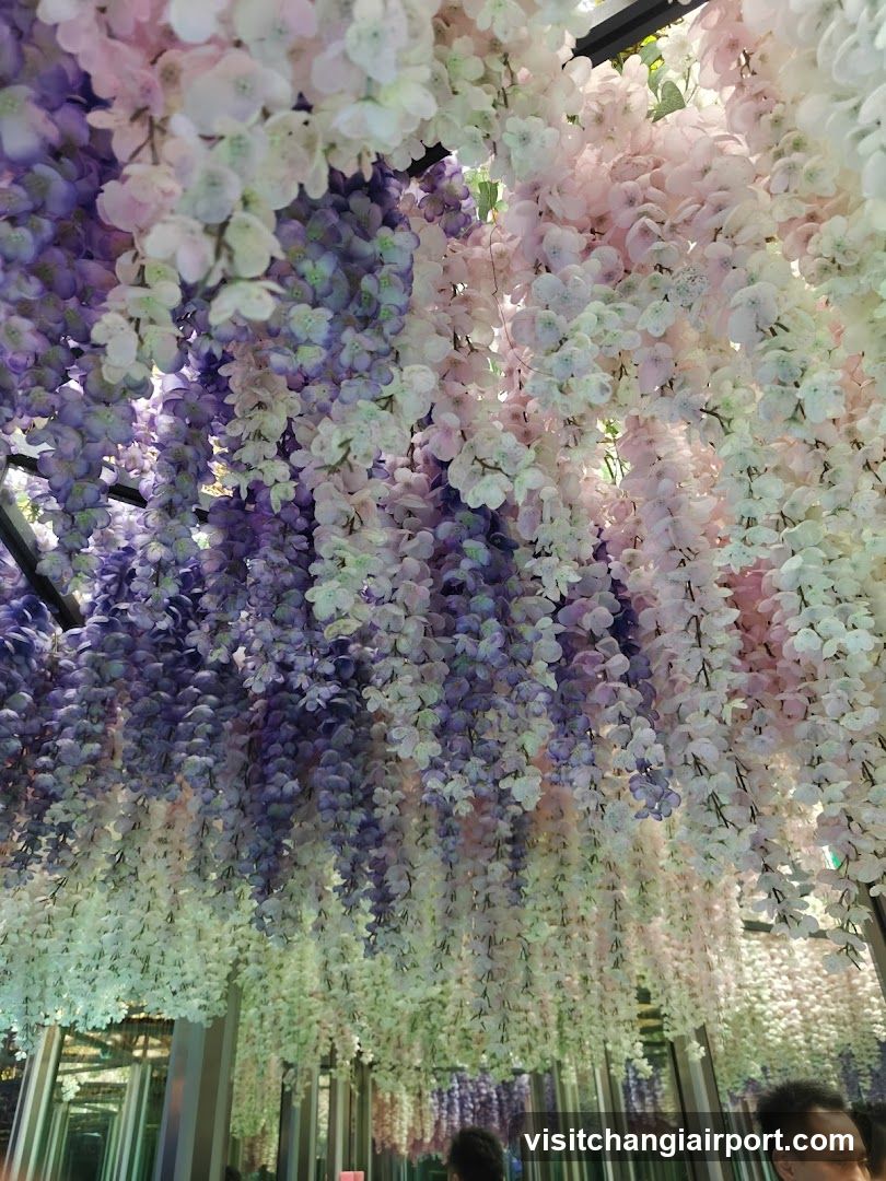 Hanging Wisteria Flowers Display
