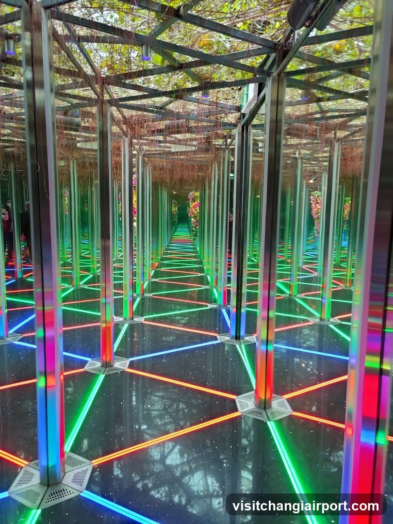 Neon Grid Tunnel