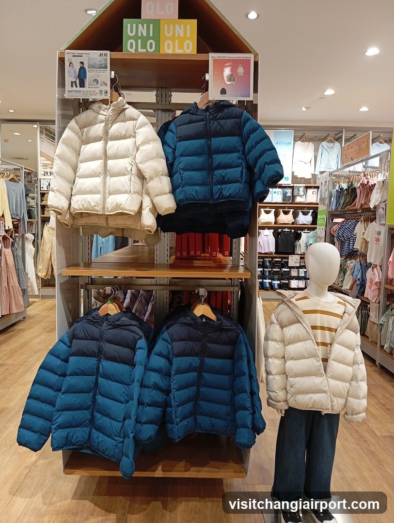 Uniqlo Kids Puffer Jacket Display