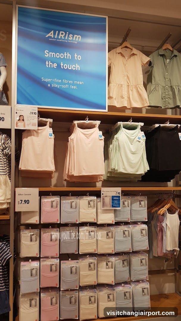 Clothing Display with Airism Signage
