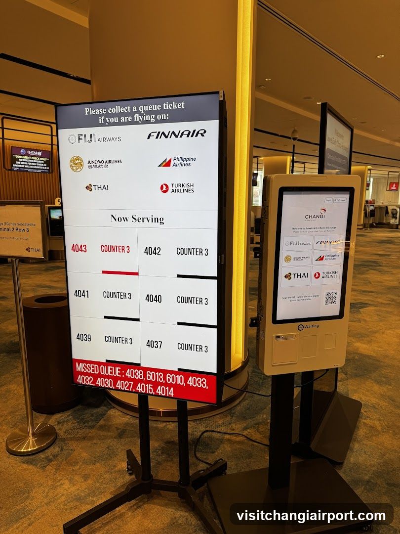 Airport Queue Information Display