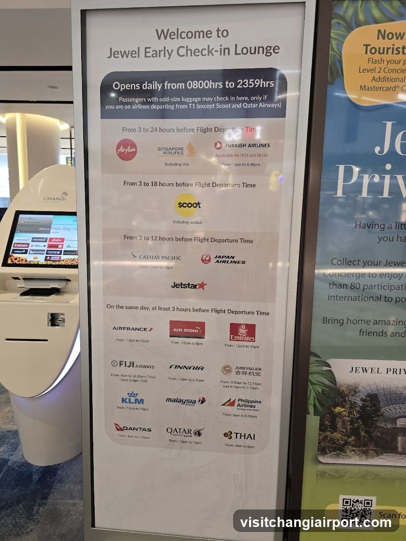 Welcome to Jewel Early Check-in Lounge