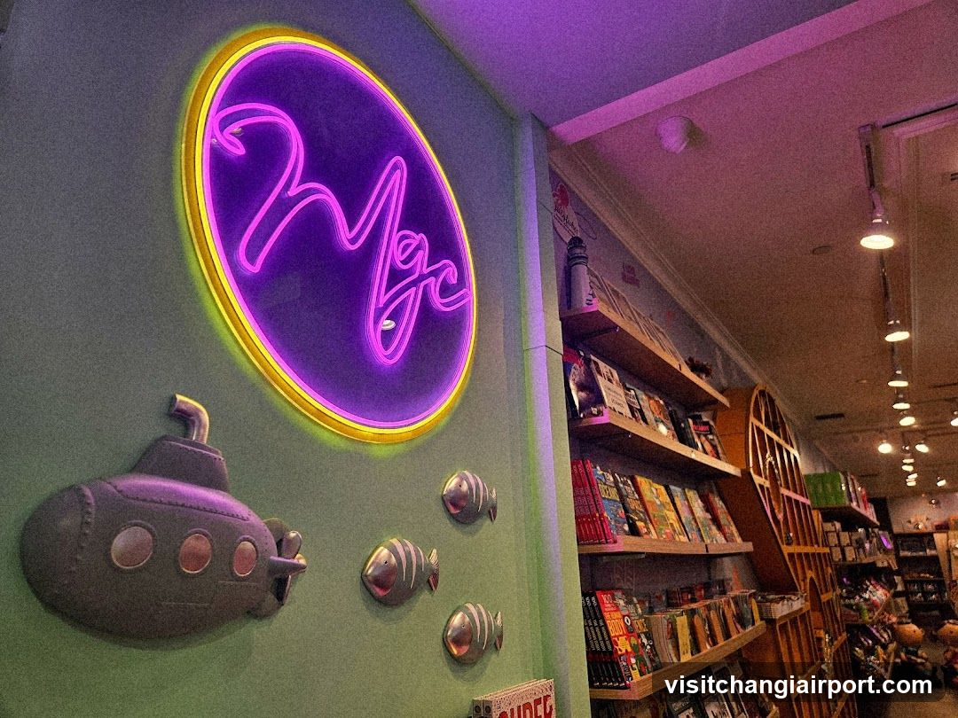 Neon Signage and Submarine Decor