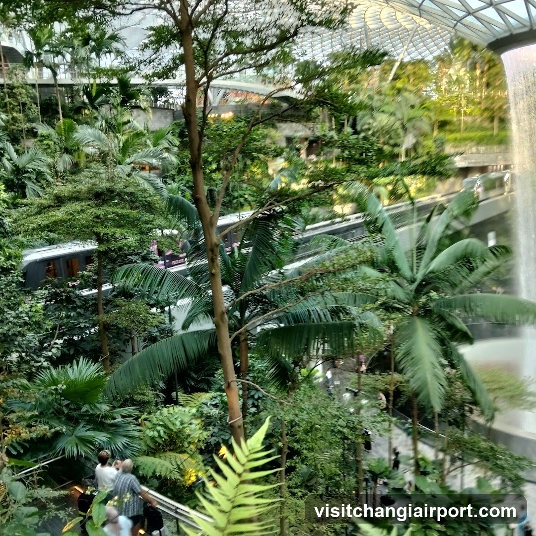 Indoor Tropical Garden with Train and Waterfall