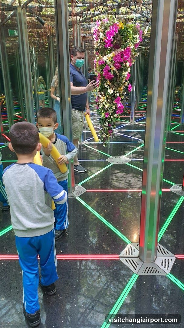 Mirror Room with Floral Installation