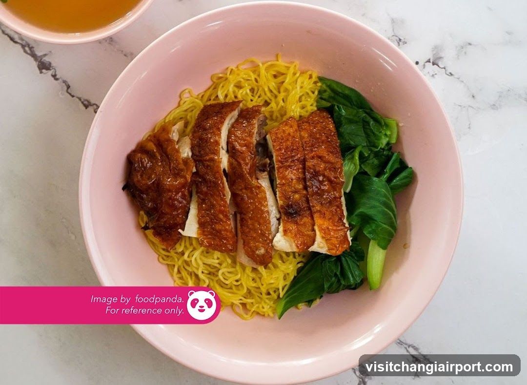 Noodle Dish with Roasted Chicken and Greens