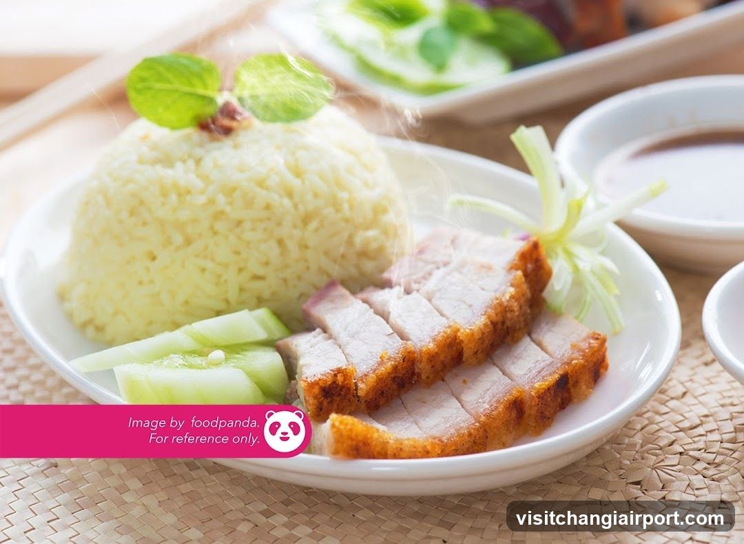 Roast Pork with Rice and Cucumber Salad