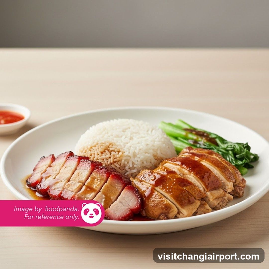 Plate of Chinese-style food with rice and vegetables