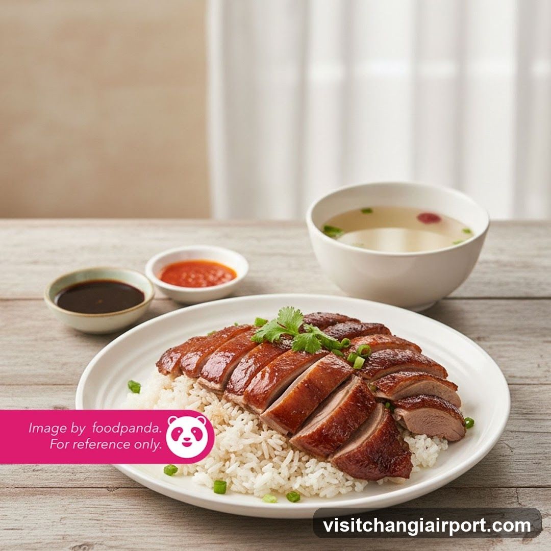 Roast Duck with Rice and Soup