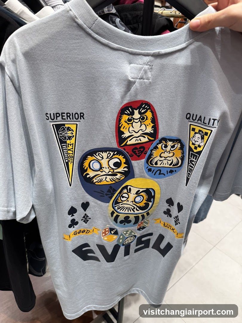 Evisu T-shirt with Daruma Masks
