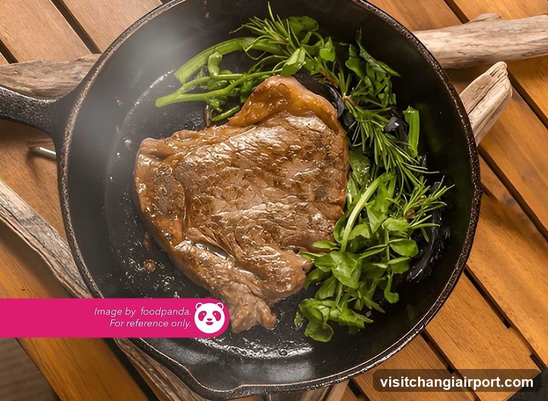 Cast Iron Steak with Greens