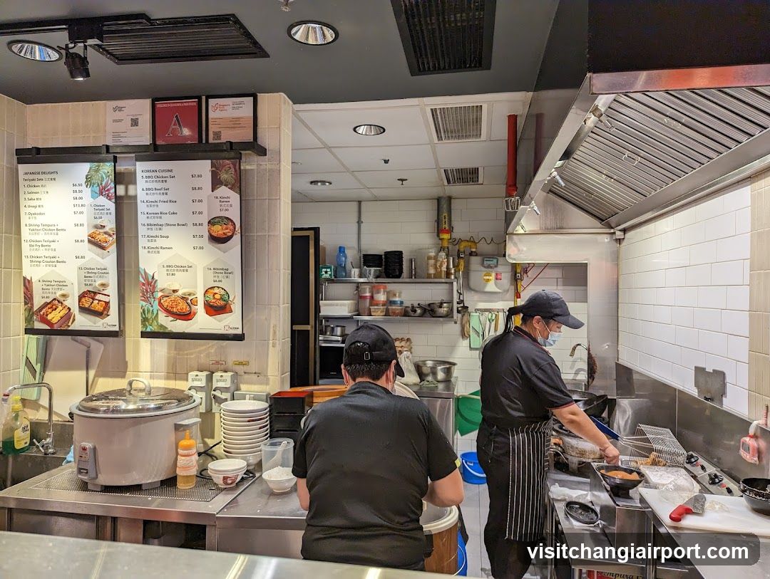 Kitchen Interior with Staff Cooking