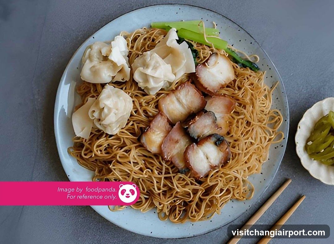 Noodle Dish with Dumplings and Pork