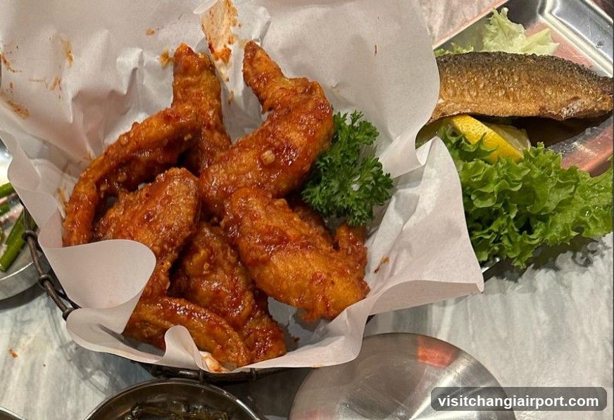 Fried Chicken and Fish Dish