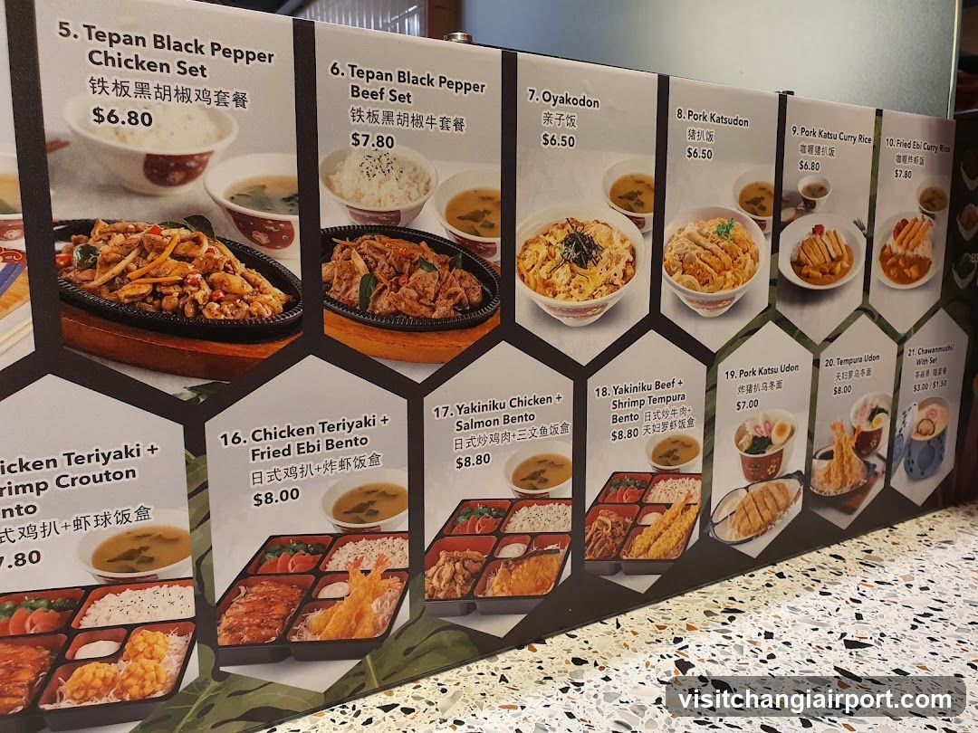 Tepan Black Pepper Chicken Set Menu Board