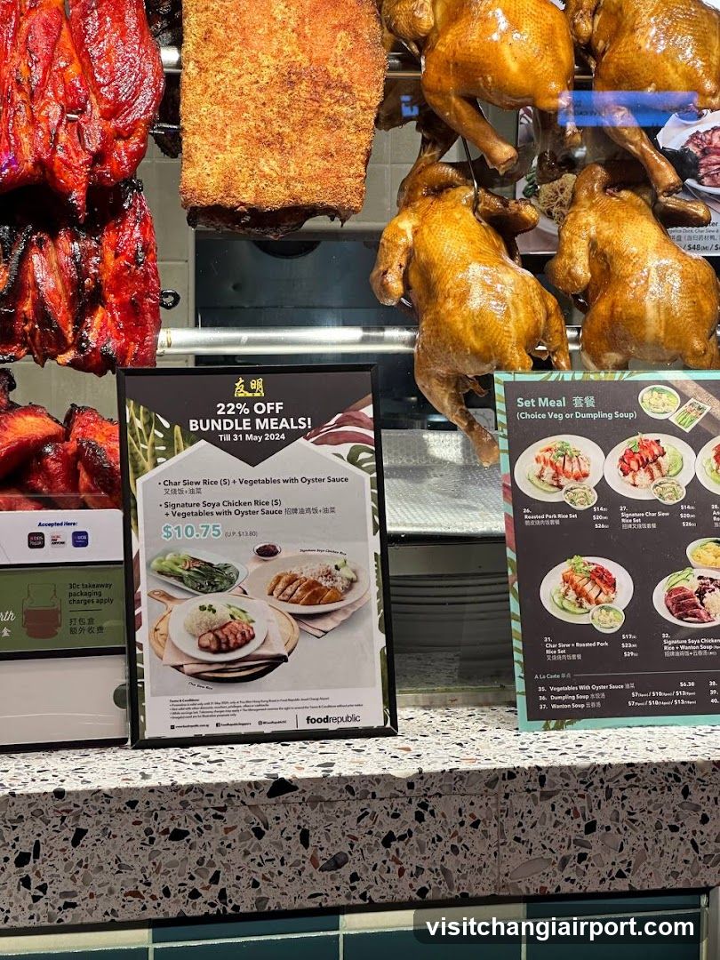 Roasted Meat Display with Menu Boards
