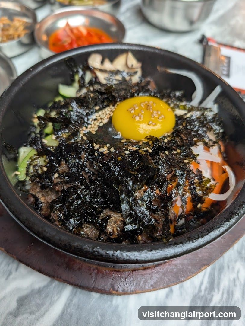 Korean Bibimbap Bowl with Egg