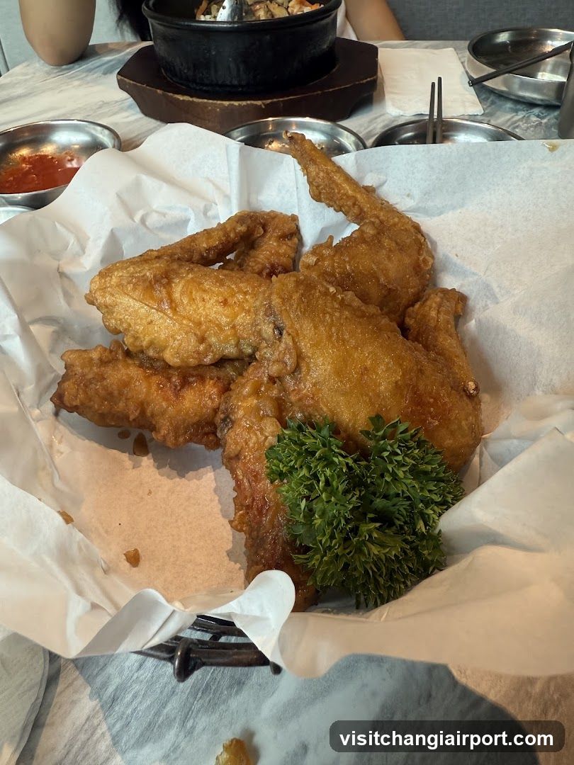 Fried Chicken with Garnish