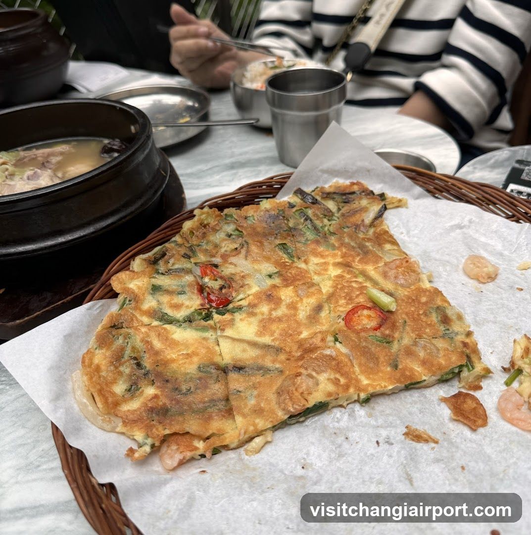 Korean Pancake with Side Dishes