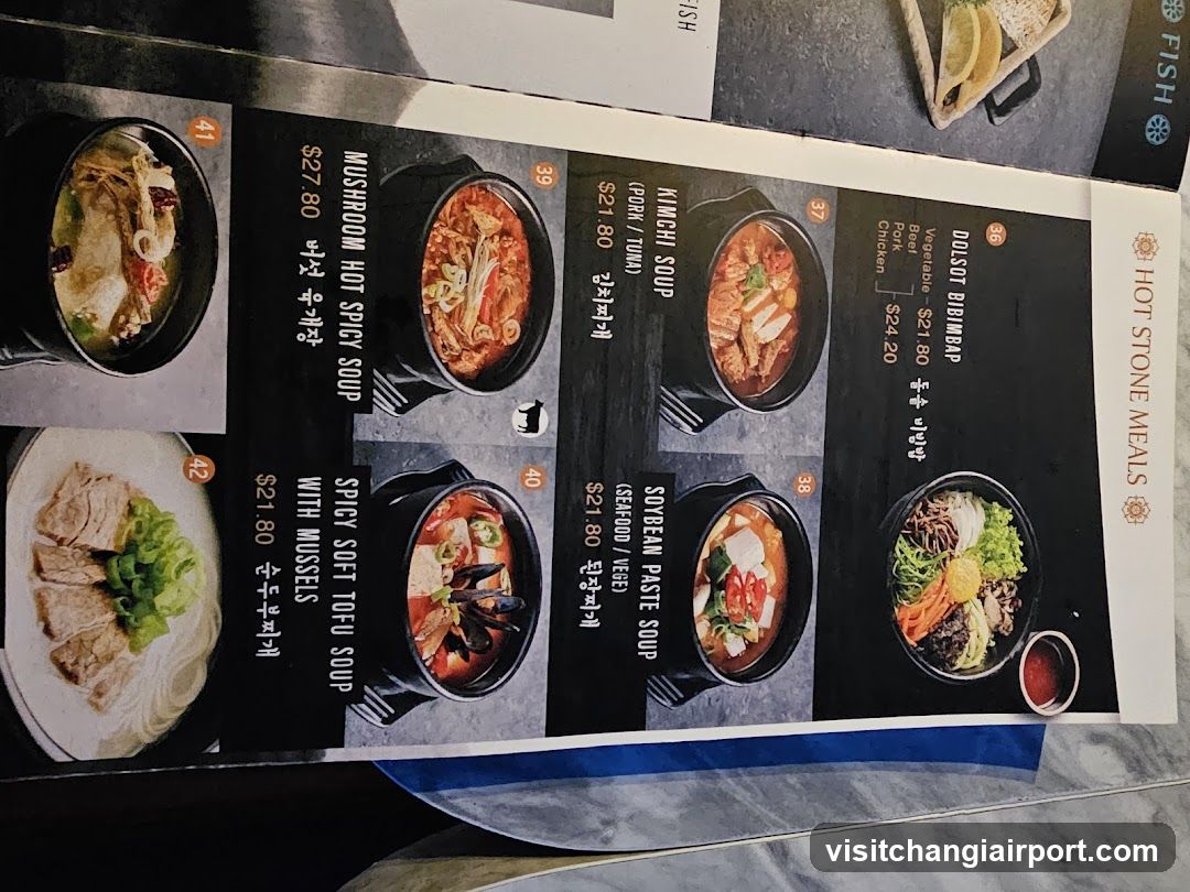 Hot Stone Meals Menu