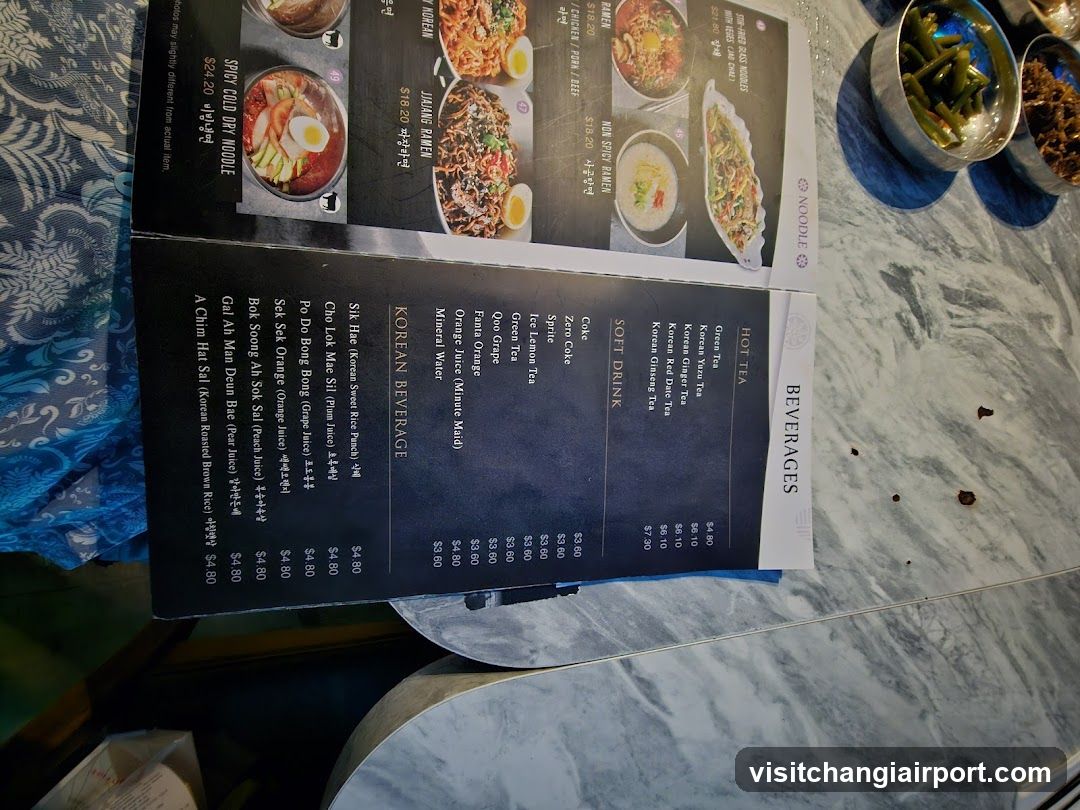 Korean Restaurant Menu