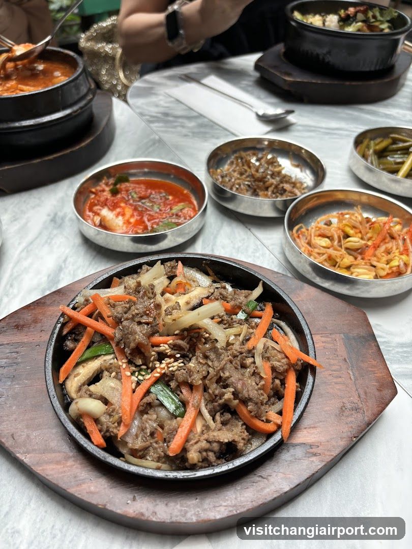 Korean Table Setting with Side Dishes