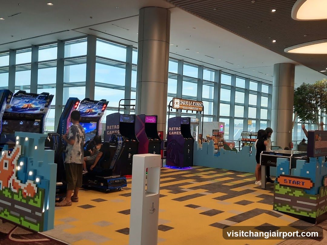 Arcade Game Area in Airport Terminal