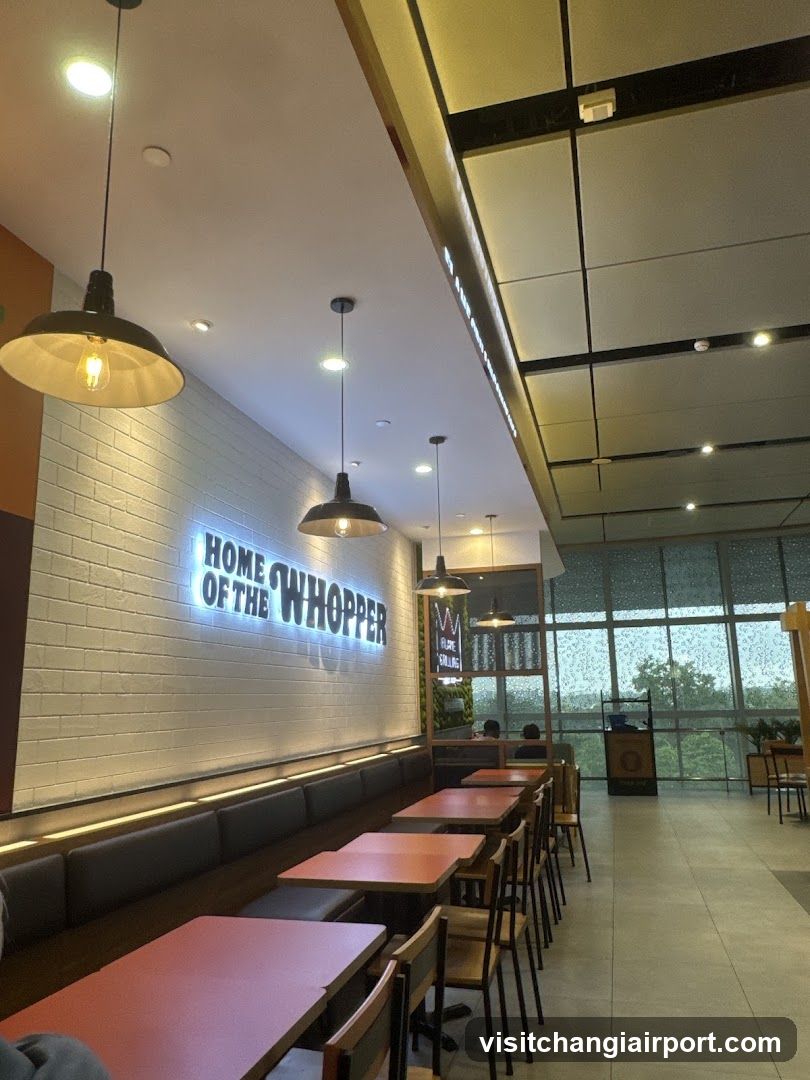 Restaurant Interior with Whopper Signage