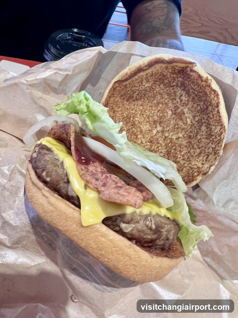 Burger with toppings
