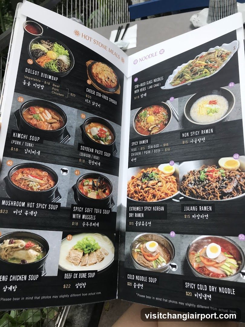 Korean Restaurant Menu