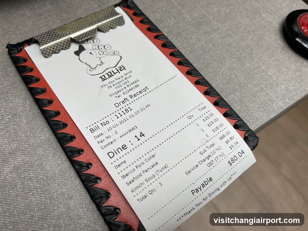Receipt on Clipboard