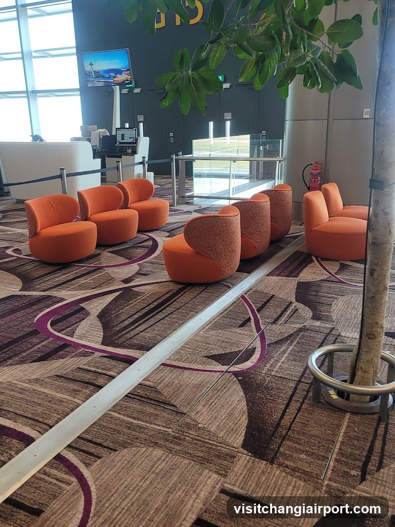 Orange Lounge Seating Area