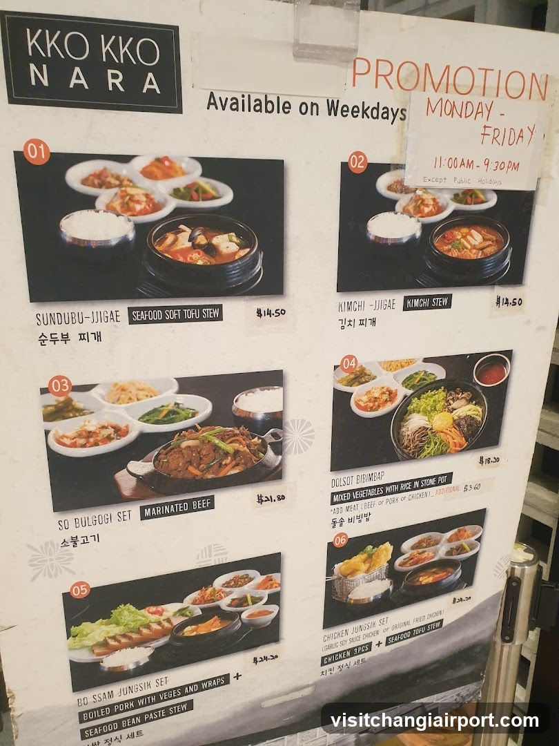 Kko Kko Nara Menu Board