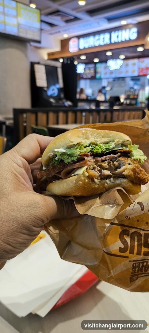 Burger in a food court